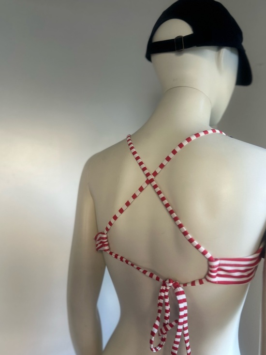Xhilaration Other - Xhilaration Red and White Striped Bikini Top with Navy Stars l swim top